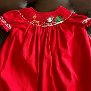 Baby Girls (9M) Carousel Wear Christmas Smocked Dress